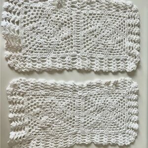 Two handmade crochet doilies